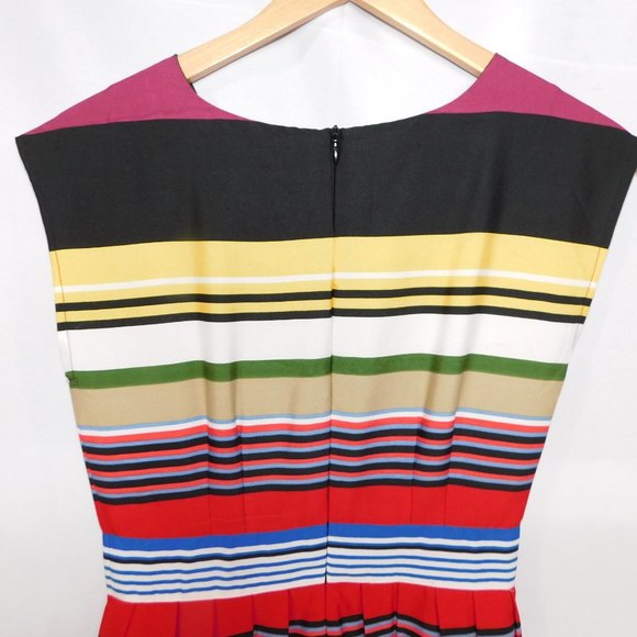 TRISTAN Womens 2 Spring Multicolour Floral Striped sleeveless Cheerful Dress - Picture 9 of 10